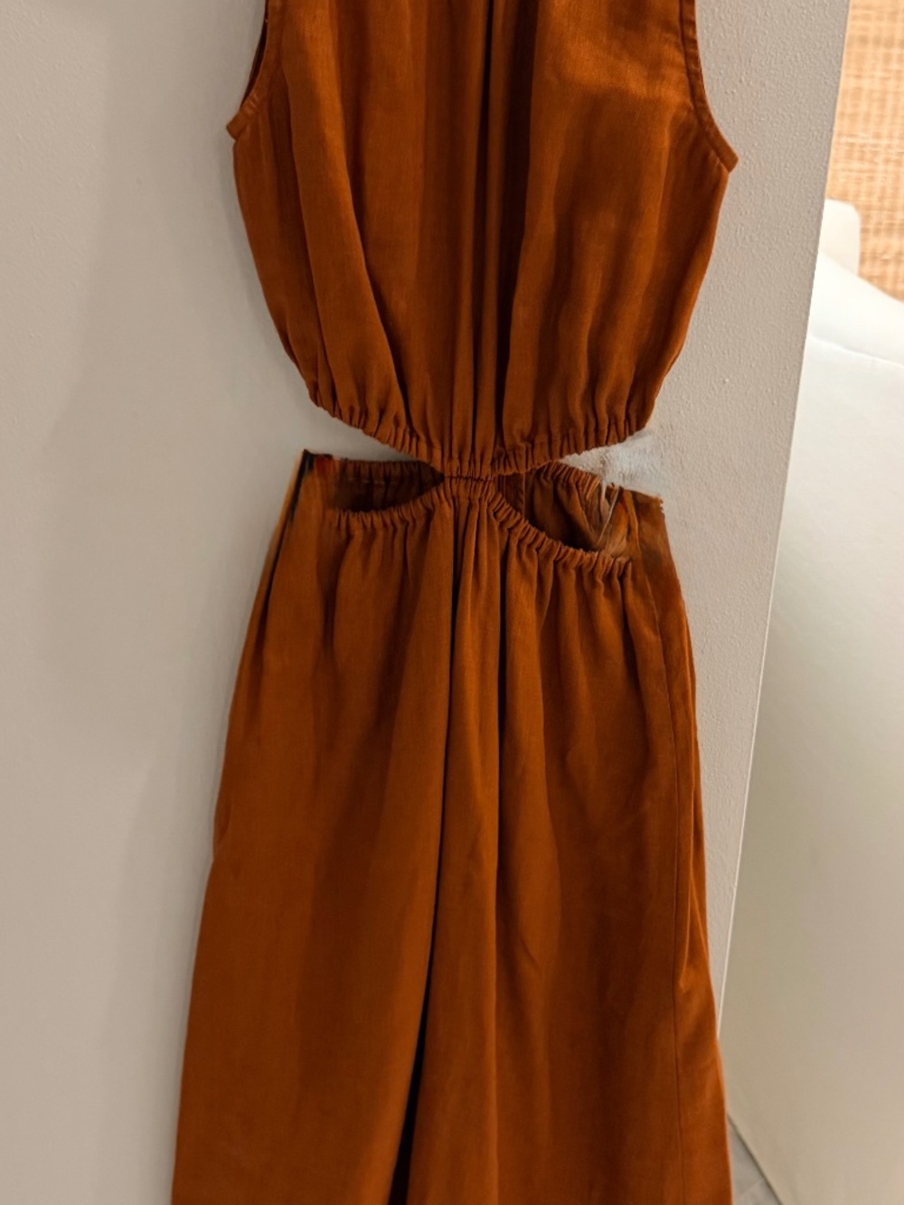 Faithfull the Brand Brown Cutout Maxi Dress Size 4